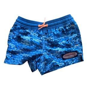 Vineyard Vines | Baby Boys' Chappy Swim Trunks Blue Fish Print Size 3-6m Lined